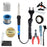 Hillgrove Electronic 10in1 Professional Mobile Soldering Equipment Tool Machine Glue Gun Combo Kit Set with Flux Paste and Wire 60 W Temperature Controlled (Conical, Flat, Pointed, Round Tip)