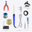 Hillgrove Electronic 10in1 Mobile Soldering Equipment Tool Machine Glue Gun Combo Kit Set with Flux Paste and Wire 25 W Simple (Flat, Pointed Tip)