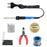 Hillgrove 5in1 Professional Mobile Soldering Iron Equipment Tool Machine Combo Kit Set with Flux Paste and Wire 60 W Temperature Controlled (Conical, Flat, Pointed, Round Tip)