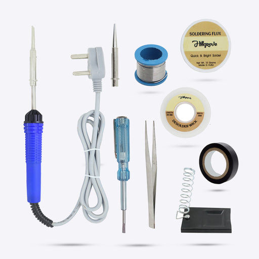 Hillgrove 9in1 25W Soldering Iron Kit 25 W Simple (Flat, Pointed Tip)