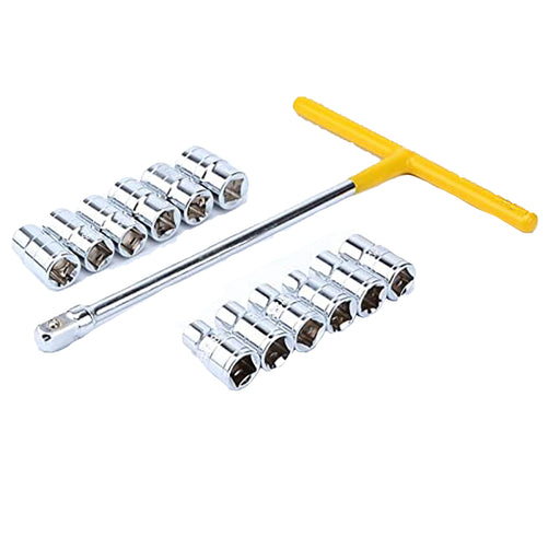 Hillgrove HGCM532M7 13Pcs Hex T-Handle Socket Spanner Wrench Set for Automobiles/Bike/Car Repair Tools Kit Socket Set