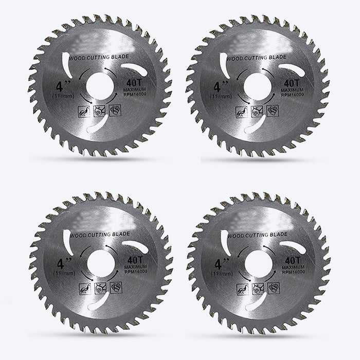 Hillgrove HGACC31M1 4inch TCT Wood Cutting Wheel Circular Saw Blade For Cutting Wood/Plywood/Leminated Wood(Pack of 4)