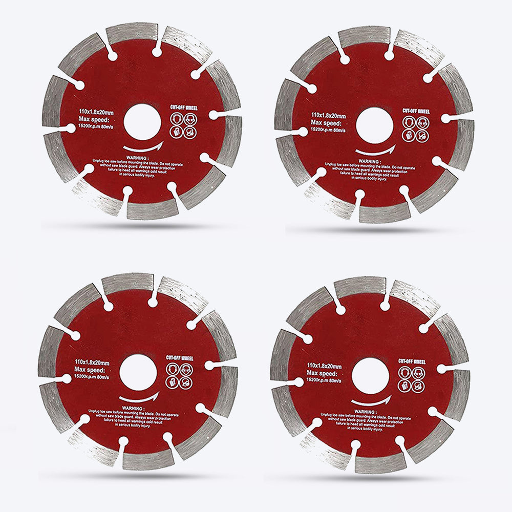Hillgrove HGACC33M1 4inch Diamond Marble Cutting Blade for Tiles/Marble/Wall/Granite/Concrete Cutting Blade/Wheel(Pack of 4)