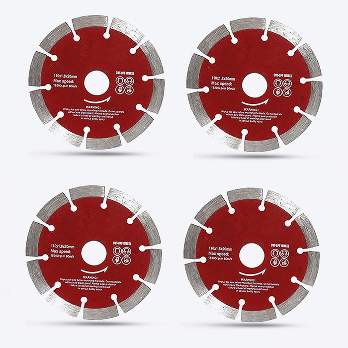 Hillgrove HGACC33M1 4inch Diamond Marble Cutting Blade for Tiles/Marble/Wall/Granite/Concrete Cutting Blade/Wheel(Pack of 4)