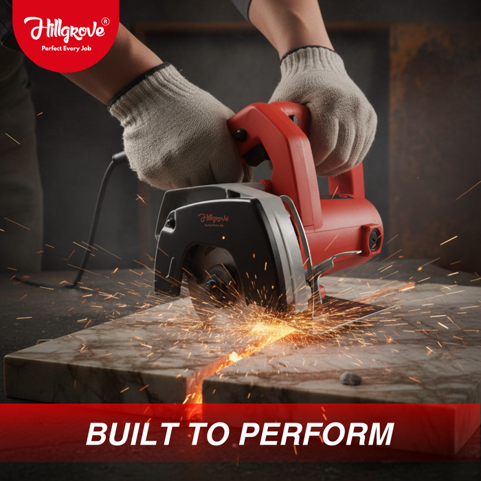 Hillgrove HGCM1293M3 Cutting Machine Saw for Tile/Marble/Wood with 1Pcs Wood Cutting Wheel (1050 W)