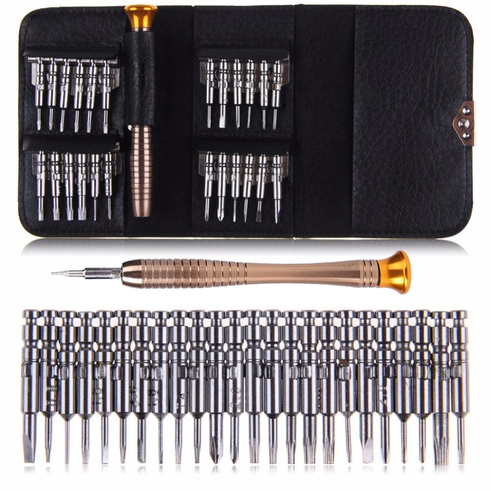 Hillgrove 25in-1 Portable Pocket Screw driver Mobile Repairing Tool Kit for Phone/Laptop/PC/Glasses/Computer Precision Screwdriver Set (Pack of 25)