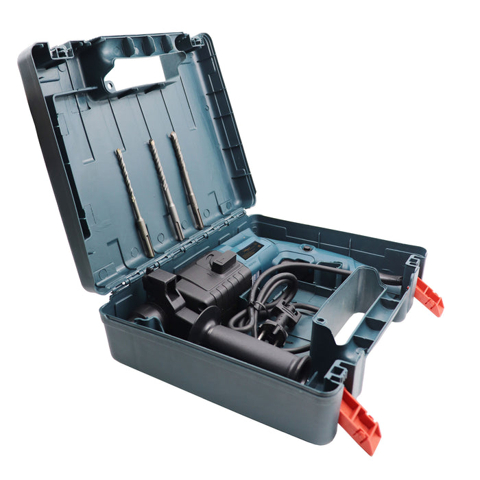 Hillgrove HGCM488M3 All Purpose 20mm Hammer Impact Drill Machine Forward/Reverse Rotation with 3 Bits for Making Holes in Metal/Wood/Concrete Hammer Drill (20 mm Chuck Size, 750 W)