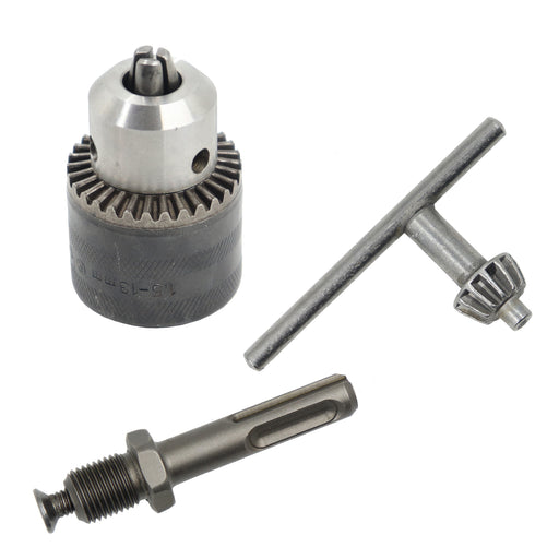Hillgrove Heavy Duty 13mm Drill Chuck with SDS Plus Adaptor Key Set Female 1/2 20 UNF ()