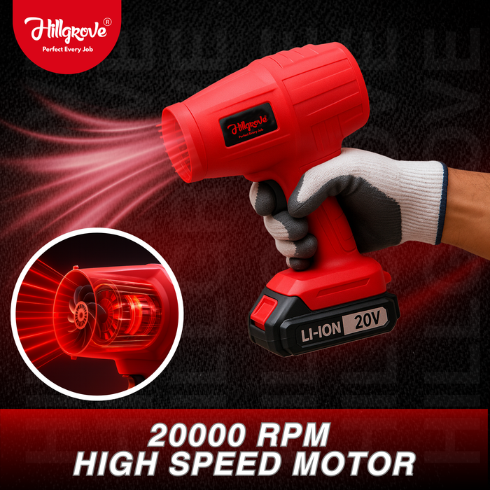 Hillgrove HGCM1390M1 20V Cordless Electric Air Blower with Air Vacuum Hawa Machine Motor Dust Cleaner Machine
