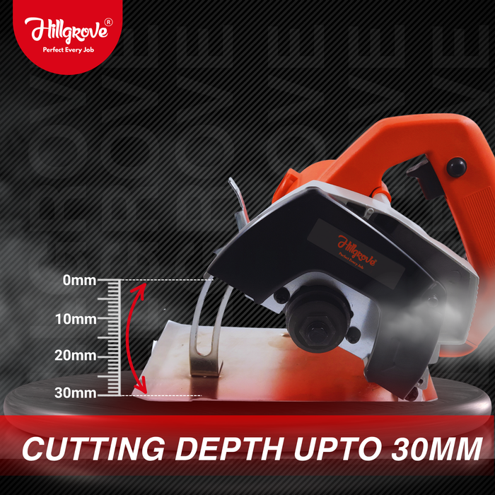 Hillgrove HGCM1293M3 Cutting Machine Saw for Tile/Marble/Wood with 1Pcs Wood Cutting Wheel (1050 W)