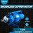 Hillgrove HGCM1383M1 300Nm Electric Nut Bolt Open Wrench Machine Gun Cordless Impact Wrenches Battery