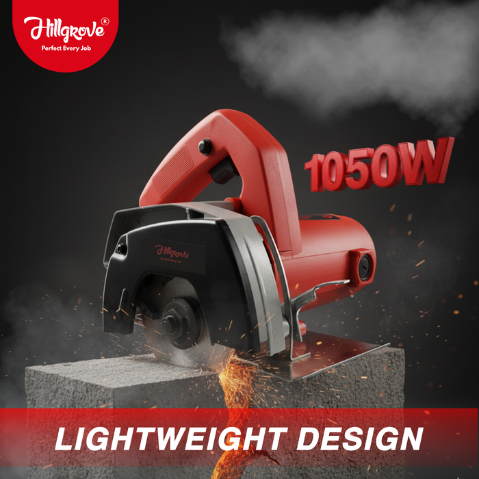 Hillgrove HGCM1293M3 Cutting Machine Saw for Tile/Marble/Wood with 1Pcs Wood Cutting Wheel (1050 W)