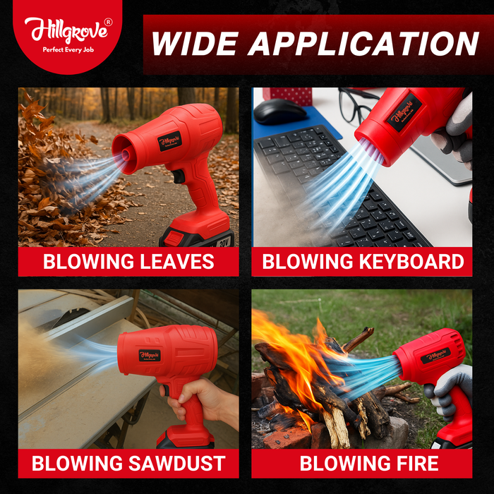 Hillgrove HGCM1390M1 20V Cordless Electric Air Blower with Air Vacuum Hawa Machine Motor Dust Cleaner Machine