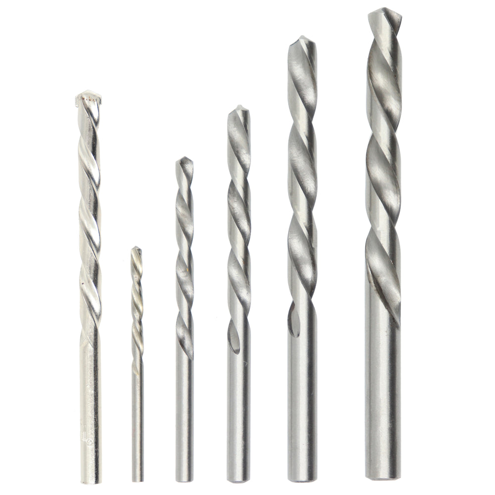 Hillgrove Most Running 6Pcs(5Pcs Hss + 1Pc Masonry) Drill Bit Set for Metal/Concrete/Wall/Steel/All Purpose ()