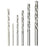 Hillgrove Most Running 6Pcs(5Pcs Hss + 1Pc Masonry) Drill Bit Set for Metal/Concrete/Wall/Steel/All Purpose ()