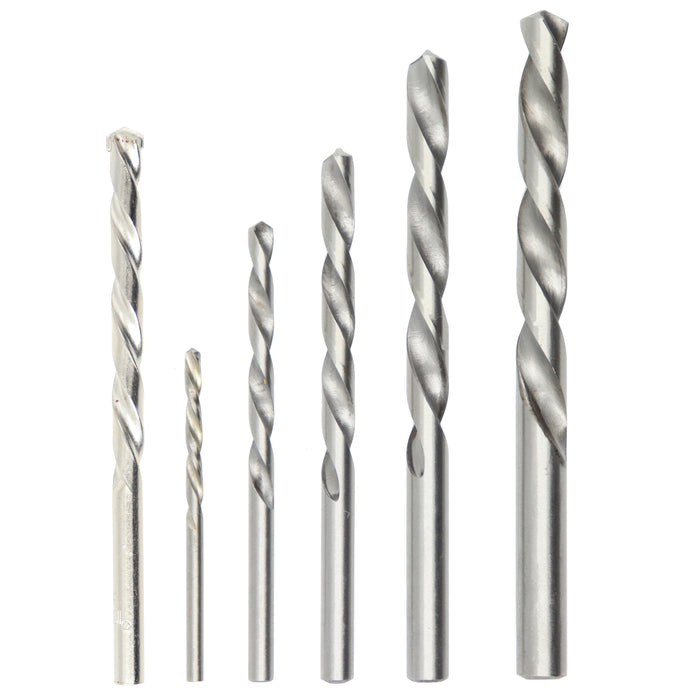 Hillgrove Most Running 6Pcs(5Pcs Hss + 1Pc Masonry) Drill Bit Set for Metal/Concrete/Wall/Steel/All Purpose ()