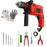 Hillgrove HGCM1085M3 700W Drill Machine with 5Pcs Hand Tool Kit, 5Pcs Masnory Drill Bits for Making Holes in Metal/Wood/Concrete with Reverse Rotation and Variable Speed Pistol Grip Drill (13 mm Chuck Size)