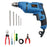 Hillgrove HGCM1102M3 500W Drill Machine with 5Pcs Hand Tool Kit, 5Pcs Masnory Drill Bits for Making Holes in Metal/Wood/Concrete with Reverse Rotation and Variable Speed Pistol Grip Drill (10 mm Chuck Size)