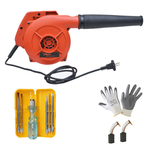 Hillgrove HGCM1263M3 800W-18000RPM Electric Air Blower and Suction Dust Cleaner for AC/Computer/Home with 5in1 Screwdriver Kit Air Blower Fan Machine Gun Dust Cleaning Forward Curved Air Blower