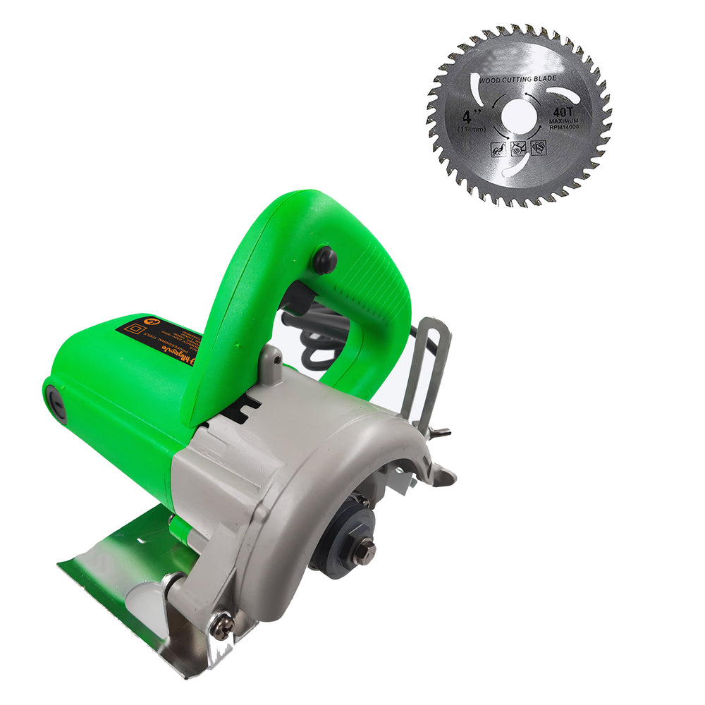 Hillgrove HGCM1278M2 Cutting Machine Saw for Tile/Marble/Wood with 1Pcs Wood Cutting Wheel (1050 W)