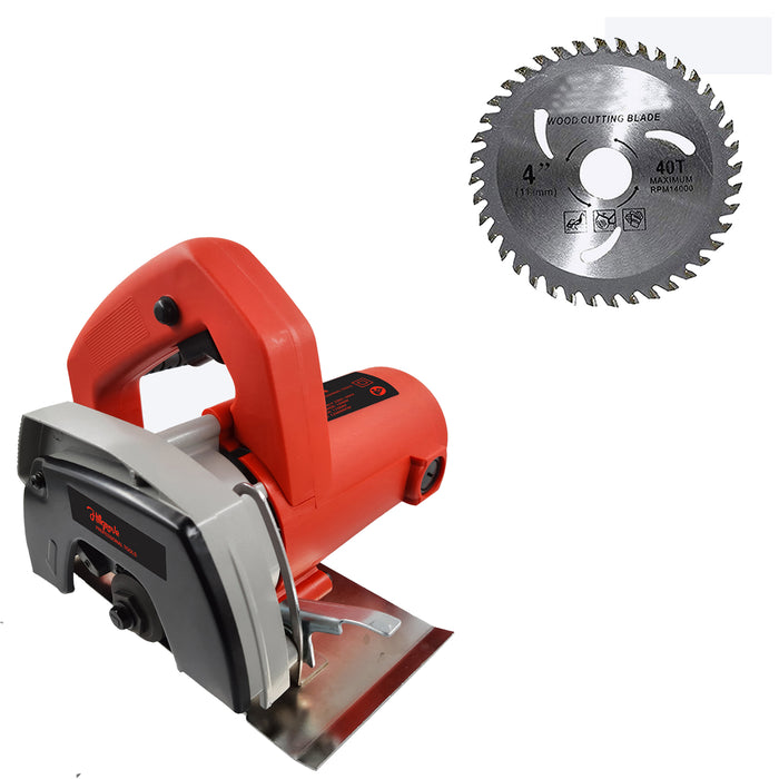 Hillgrove HGCM1293M1 Cutting Machine Saw for Tile/Marble/Wood with 1Pcs Wood Cutting Wheel (1050 W)