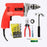 Hillgrove HGCM1368M1 500W 100% Copper Winding 10mm Drill Gun Drilling Machine Kit with 5Pcs Tool Set