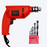 Hillgrove HGCM1373M1 600W 10mm 100% Copper Winding Electric Mini Screw Drilling Wall Hole Small Power Drill Machine Kit Set for Home Use with Reverse Forward Function