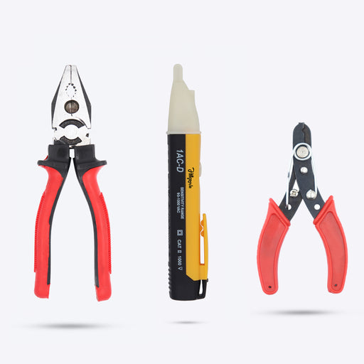 Hillgrove HGCM208M1 Electrical Non Contact Voltage Tester with Wire Cutter and 8inch Plier