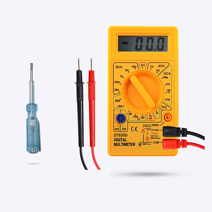 Hillgrove HGCM464M1 LCD AC DC  Current Digital Mini Multimeter Ohm Electronic Tester with Analog Line Tester
