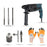 Hillgrove HGCM492M3 20mm Hammer Impact Drill Machine Forward/Reverse Rotation with Drill Chunk(13mm),SDS Adapter,Gloves,3Pcs SDS Plus Bits for Making Holes in Metal/Wood/Concrete Hammer Drill (20 mm Chuck Size, 750 W)