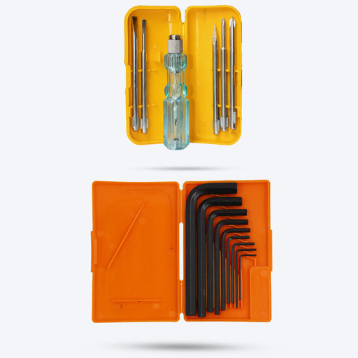 Hillgrove HGCM4M1 9 Pieces Full Hex Allen Key Kit with 5in1 Screwdriver Bolt Spanner Goti Wrench L Shape Repair Tool Set for Bike/Bicycle/Cycle/Guitar Allen Key Set