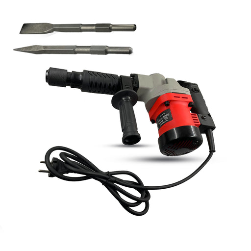 Hillgrove HGCM536M8 17mm Demolition Chisel+Hammer Concrete Breaker Drill Machine with 2 Bits for Breaking Concrete Wall/Hammer Drill (17 mm Chuck Size, 1200 W)