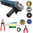 Hillgrove HGCM936M3 4inch Professional Heavy Duty Angle Grinder Machine with 5Pcs Hand Tool Kit and 5Pcs Cutting , Polishing and Grinding Wheels