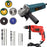 Hillgrove HGCM942M3 4inch Professional Heavy Duty Angle Grinder with 13mm Power Drill Machine and 5Pcs Cutting , Polishing and Grinding Wheels